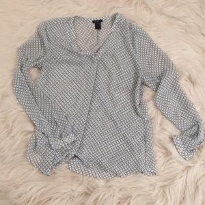 Black and white blouse